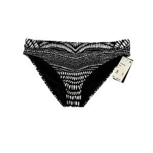 Kenneth Cole Bikini Bottom‎ Womens Black White Patterned Swimwear Size Small